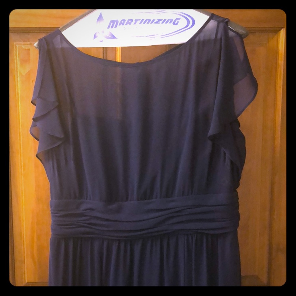 Floor length Navy dress